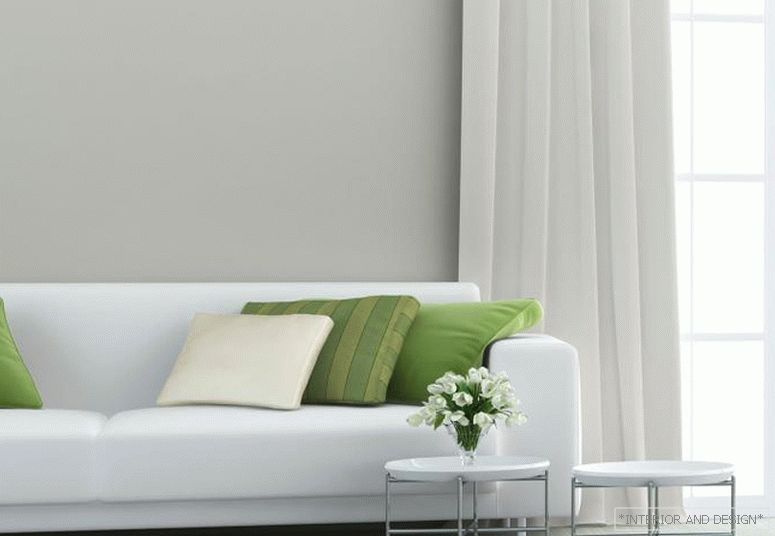Zöld színárnyalat a nappali tervezésben - fénykép 4