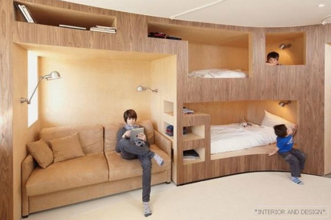 egyszobás apartman tervezése egy gyermekes család számára 1