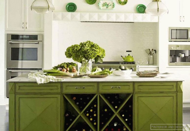 Fotó konyhák virágzöld