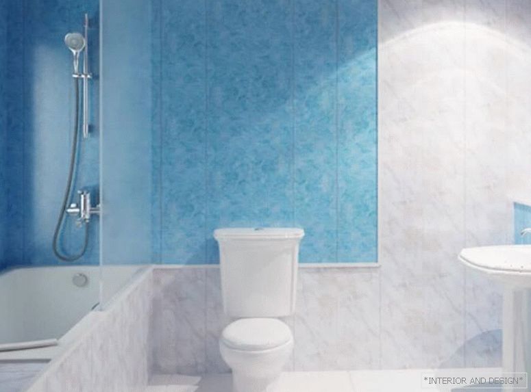 A fürdőszoba falainak burkolása műanyag panelekkel 4