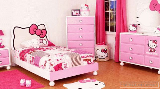 Rózsaszín szoba egy tizenéves lánynak