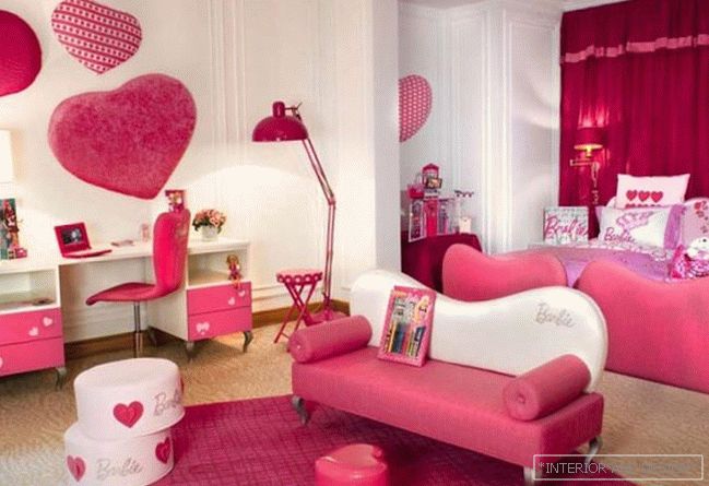 Rózsaszín gyermek hálószoba - fotó
