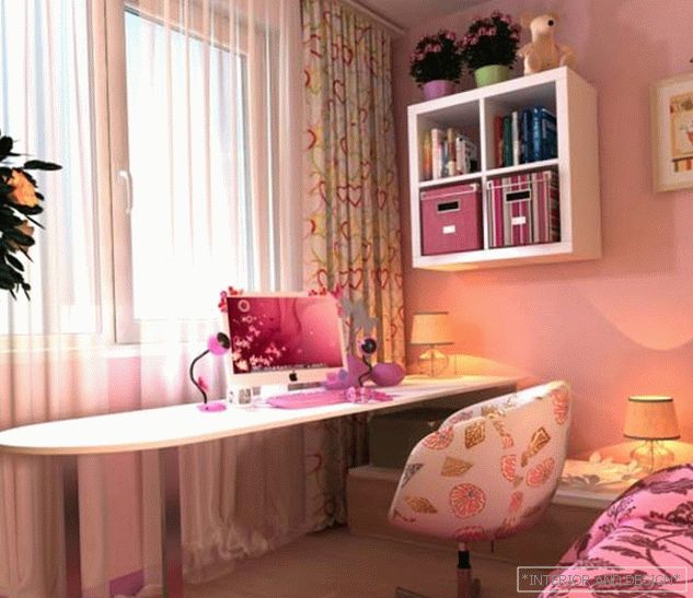 Rózsaszín gyermek hálószoba design