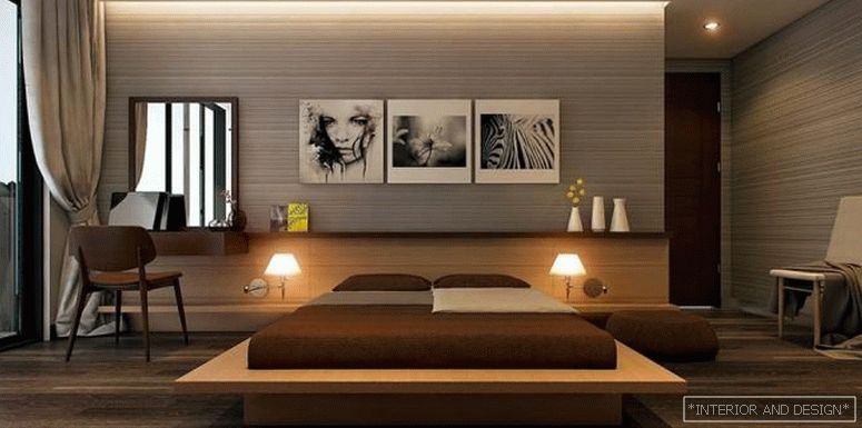 A hálószoba függönyei a minimalizmus stílusában 7
