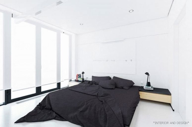 A hálószoba függönyei a minimalizmus stílusában 8