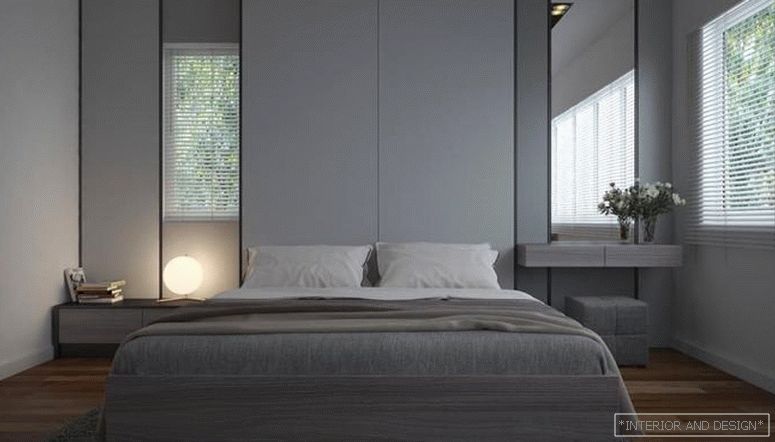 A hálószoba függönyei a minimalizmus stílusában 9