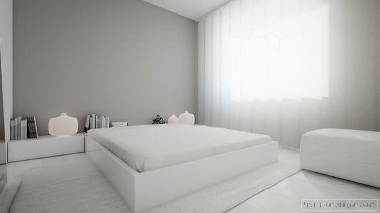 A hálószoba függönyei a minimalizmus stílusában 10