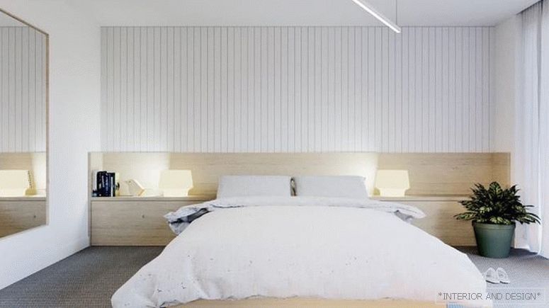 A hálószoba függönyei a minimalizmus stílusában 1
