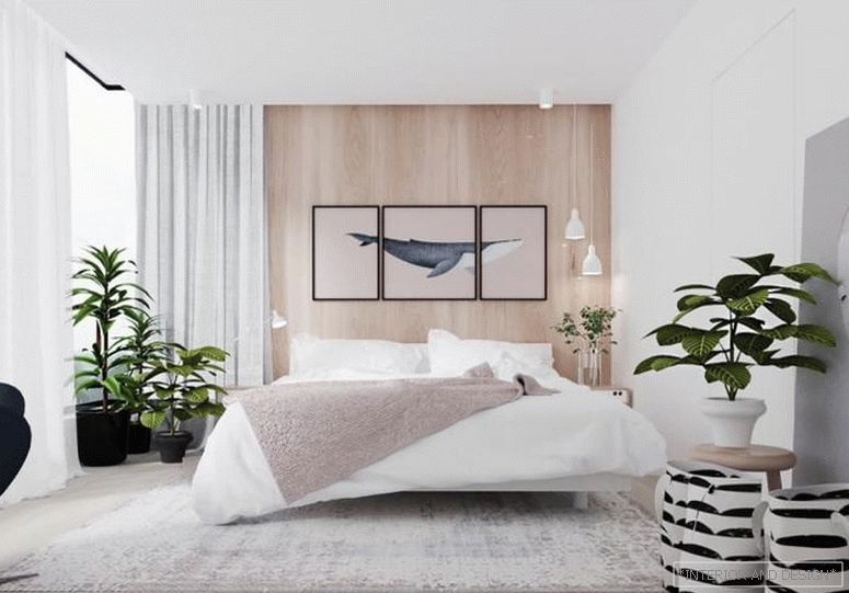 A hálószoba függönyei a minimalizmus stílusában 2