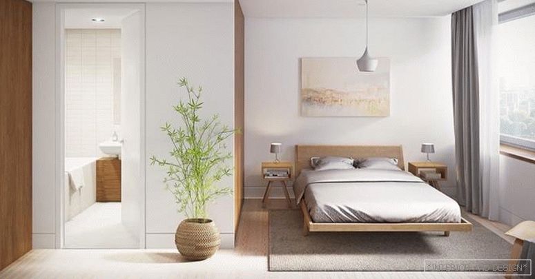A hálószoba függönyei a minimalizmus stílusában 4