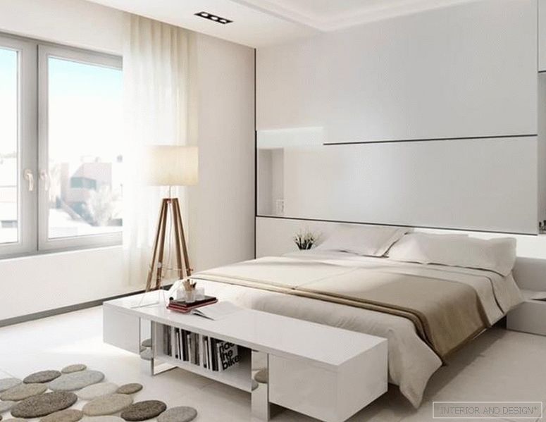 A hálószoba függönyei a minimalizmus stílusában 5
