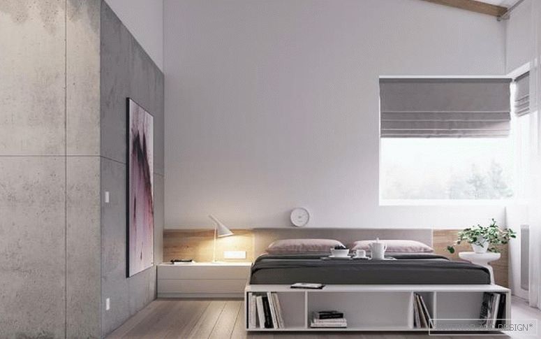 A hálószoba függönyei a minimalizmus stílusában 6
