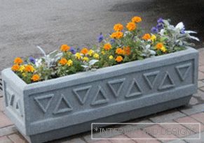 Virágcserép beton virágcserepek kültéri színekhez.